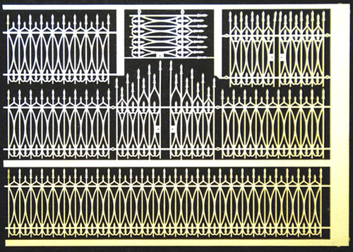 Ferro Train M-128 - Wrought iron fence with door, kit